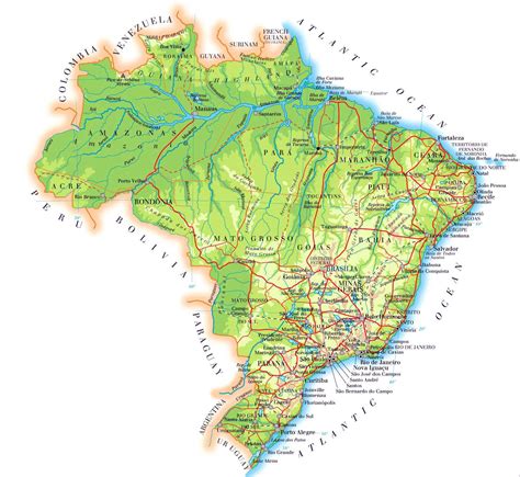 brazil map printable.